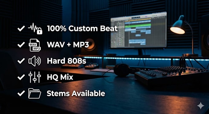 make a custom hip hop, trap, or rnb beat for your song