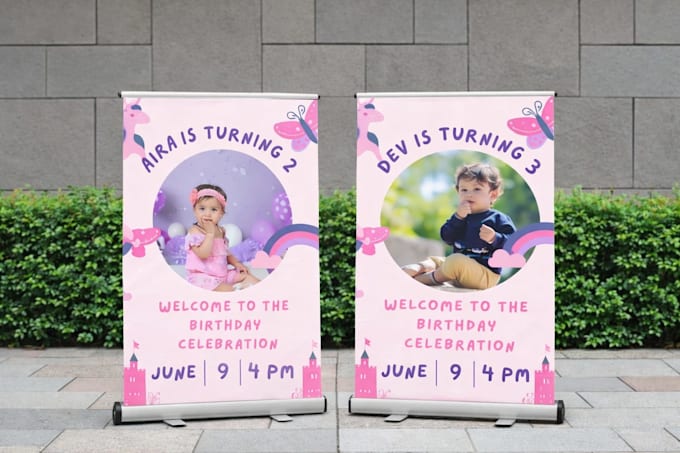 design a printable birthday banner