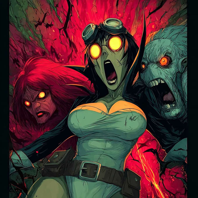 draw horror character illustration