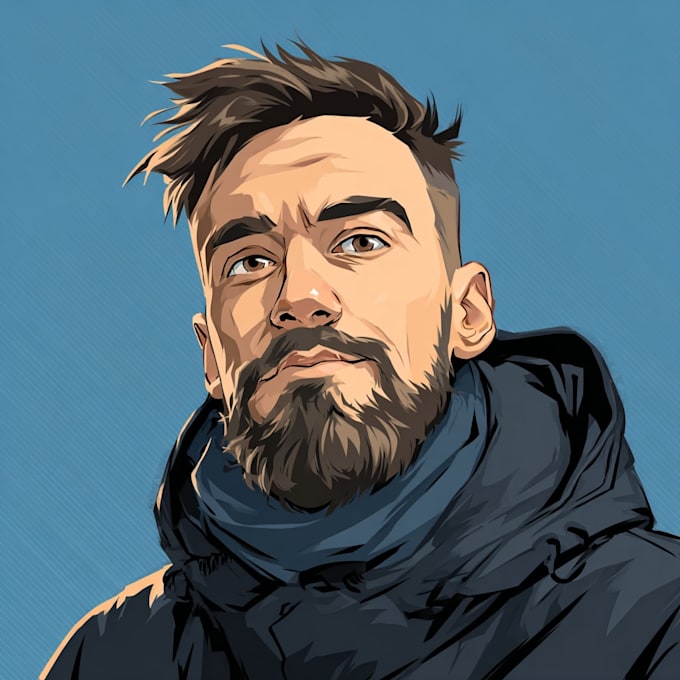 draw amazing vector cartoon portrait
