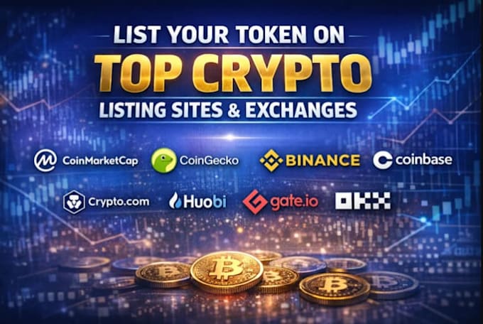 list your token on top crypto listing sites and exchanges