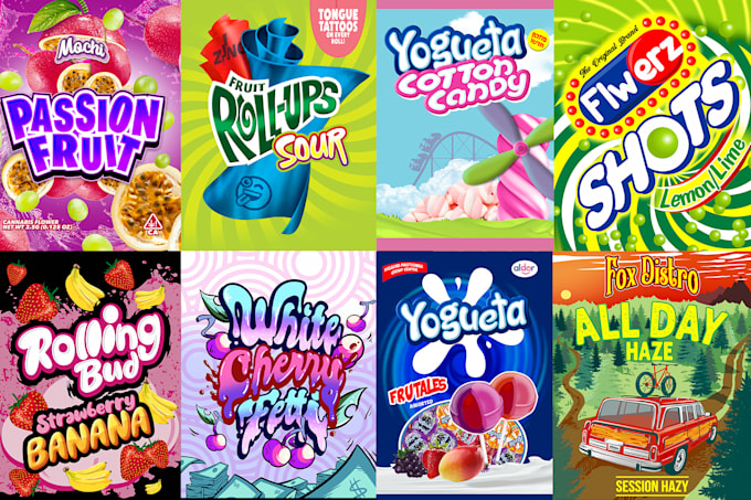 eyecatching candy or cannabis packaging with a fun twist