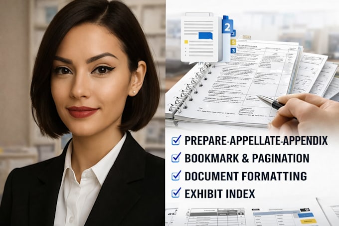do appellate appendix, bookmark, pagination,  document formatting, exhibit index