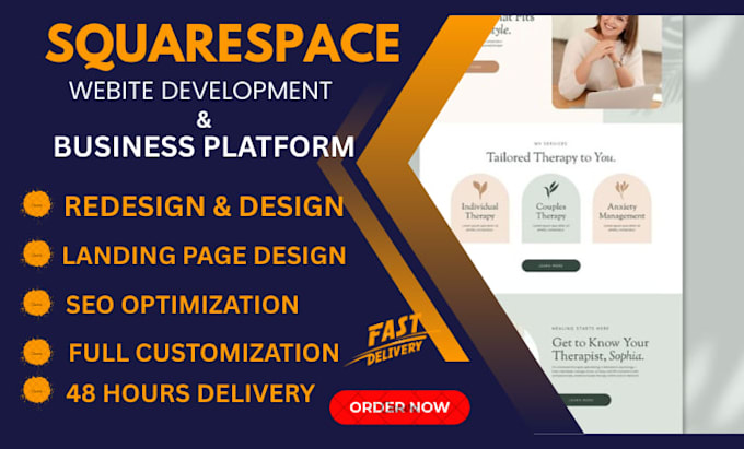 create a custom squarespace online store or business website