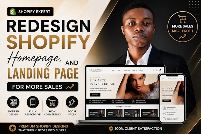 design a high converting shopify landing page and homepage