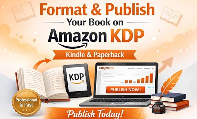 format and publish your book on amazon KDP kindle direct publishing