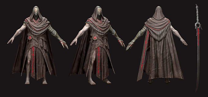 make ready 3d character model with pbr textures
