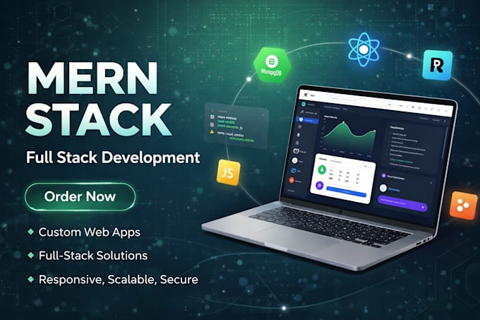 be your mern stack developer for full stack web application