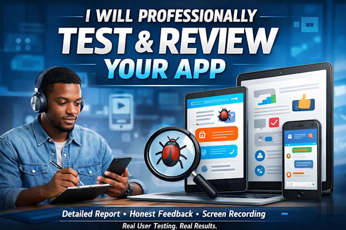 test and review your android or ios app professionally