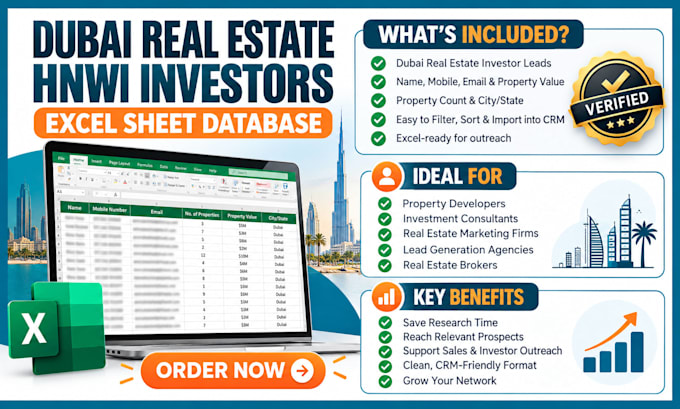 provide dubai real estate investors leads database
