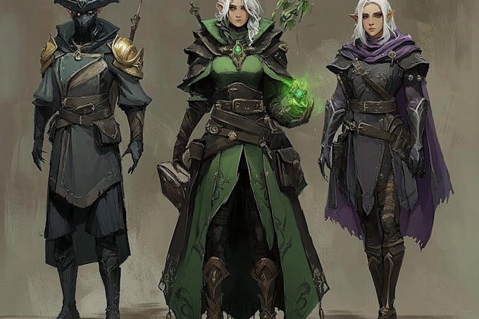 do game character art and concept art