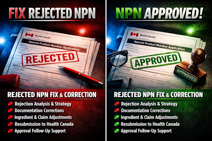 fix rejected npn applications for health canada