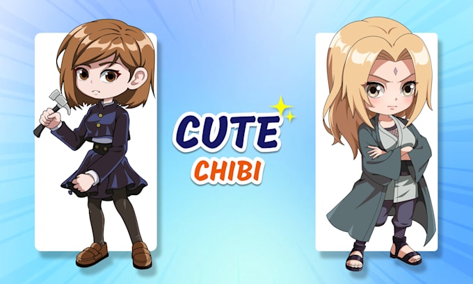 draw custom chibi anime and original character