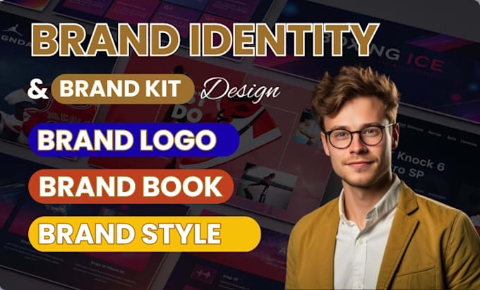 design logo with brand guidelines, style guide, brand book
