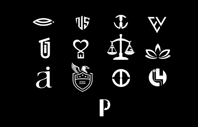 do a unique geometric logo and brand identity