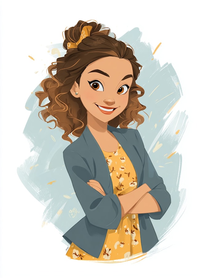 beautiful portrait in disney cartoon