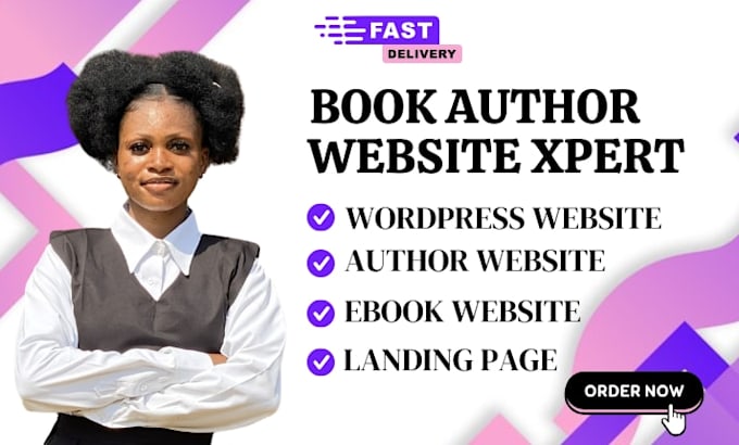 design a wordpress book author website for writers and authors