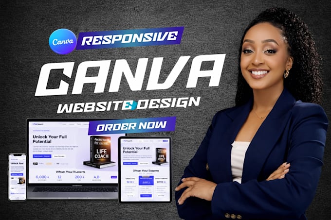 do canva design, canva website,canva ebook,canva landing page, portfolio website