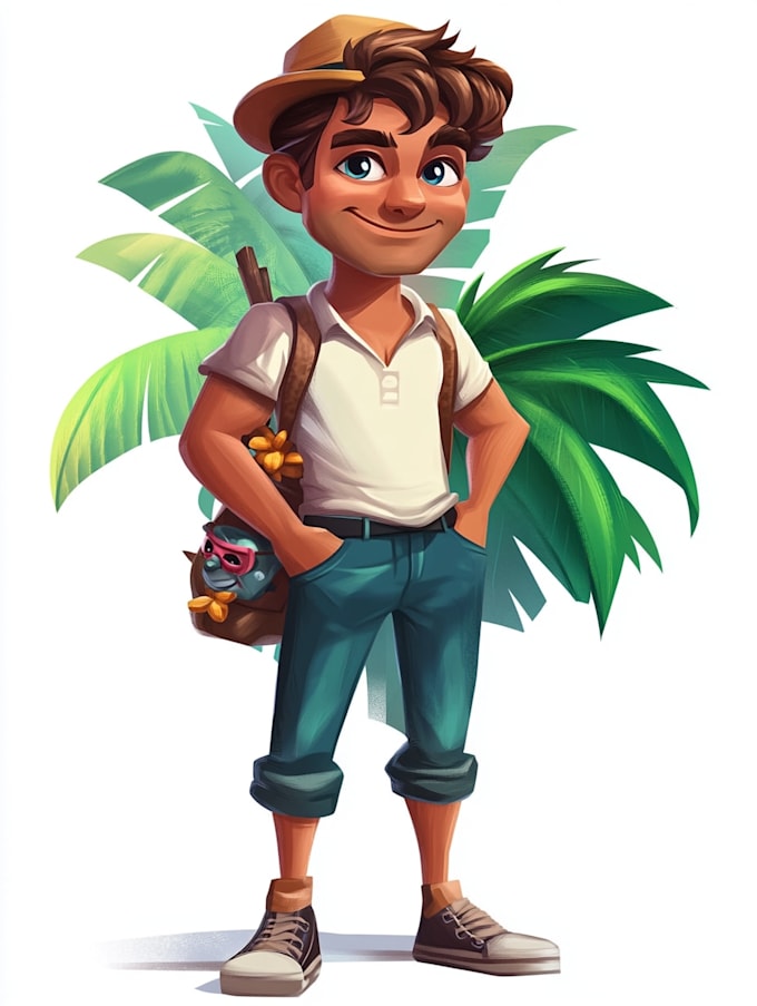 draw 2d game character or 2d game character illustration