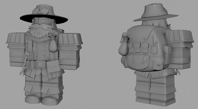 do 3d roblox model game assets ugc bundle weapon avatar rig 3d clothing blender