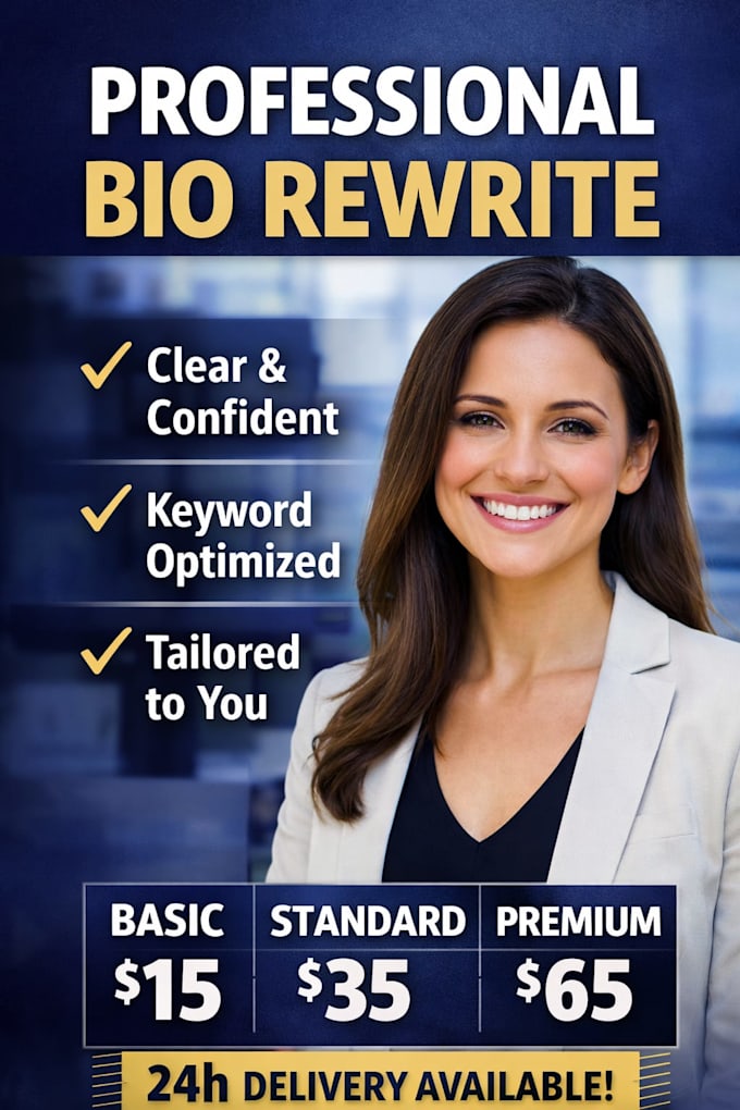 rewrite your profile to sound sharp and professional