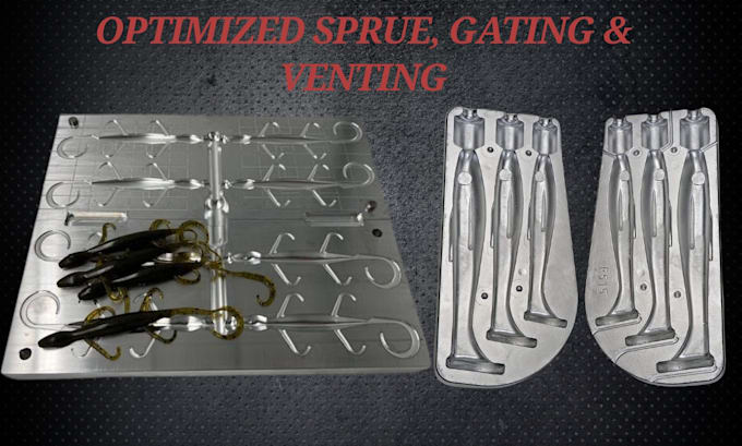 engineer custom soft plastic fishing lure injection molds for production tools
