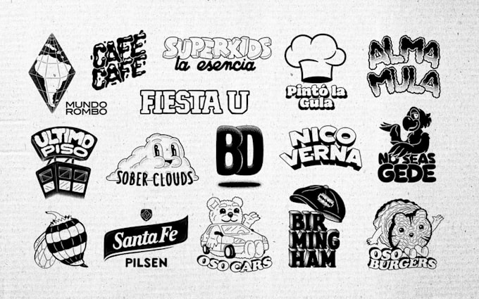 haré un logo ilustrado estilo cartoon