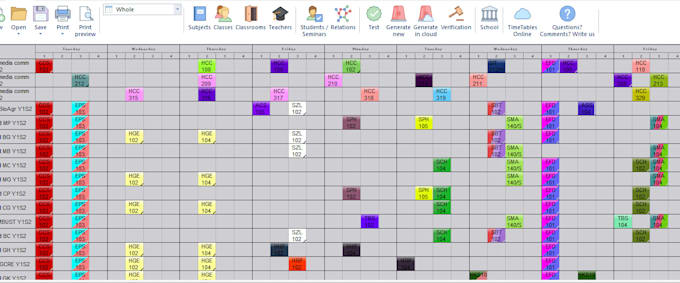 create clash free schedules for schools using asc timetables software