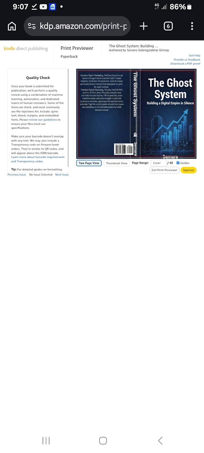 design a creative ebook, paperback, and hardcover for KDP