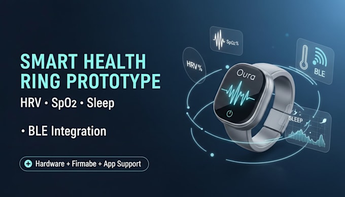 develop custom smart healthcare ring prototype with ble and hrv tracking