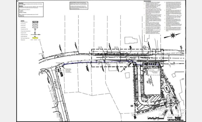 design road plan layout in autocad civil3d, stamp