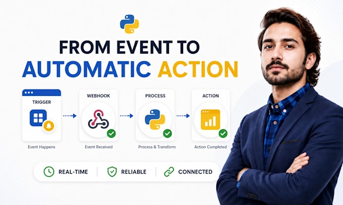 integrate rest apis, webhooks and automate workflows with python