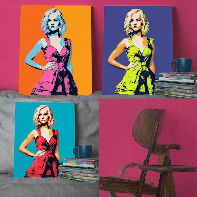 amazing vector pop art style from your photo