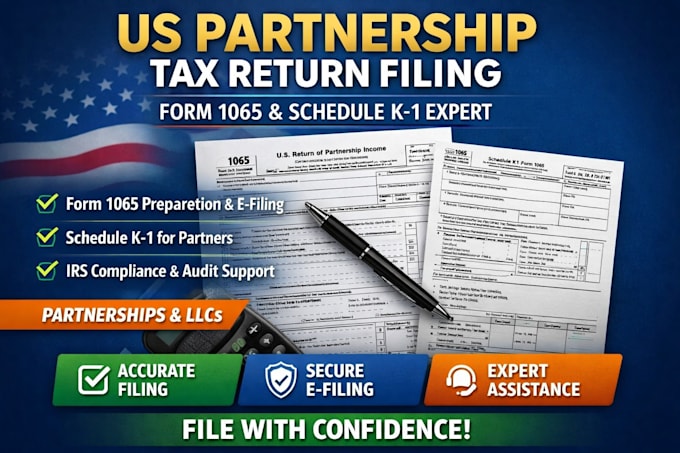 file US partnership tax return form 1065 with schedule k1