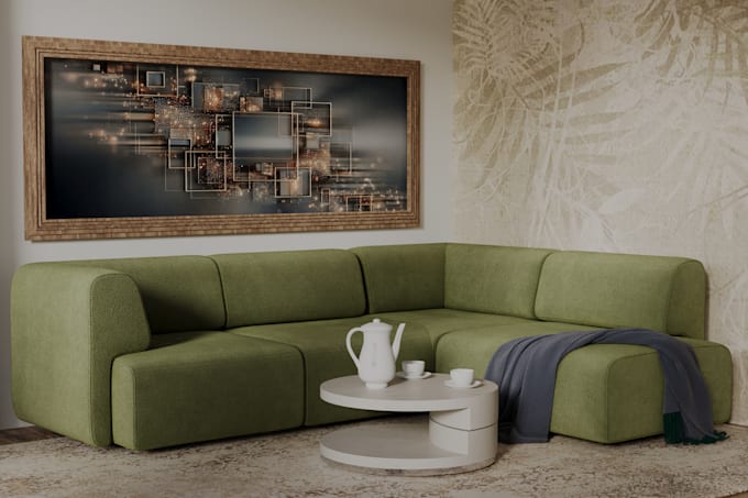 create atmospheric 3d interior visualization
