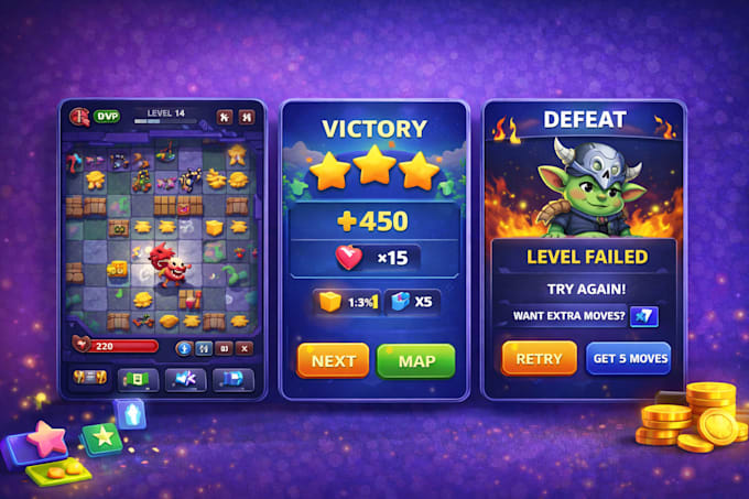 create a complete unity mobile game design