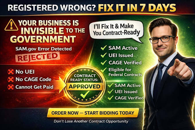 help with government contracts, samgov registration, uei, cage code