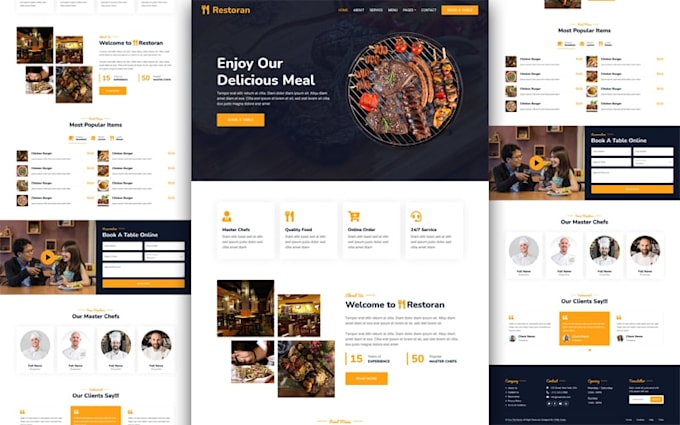 build a 1 page website with online reservation that brings clients