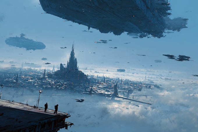 Draw fantasy concept art illustration sci fi illustration by Pretnash33 ...