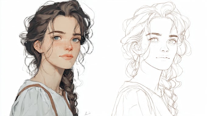 draw a semi realistic character