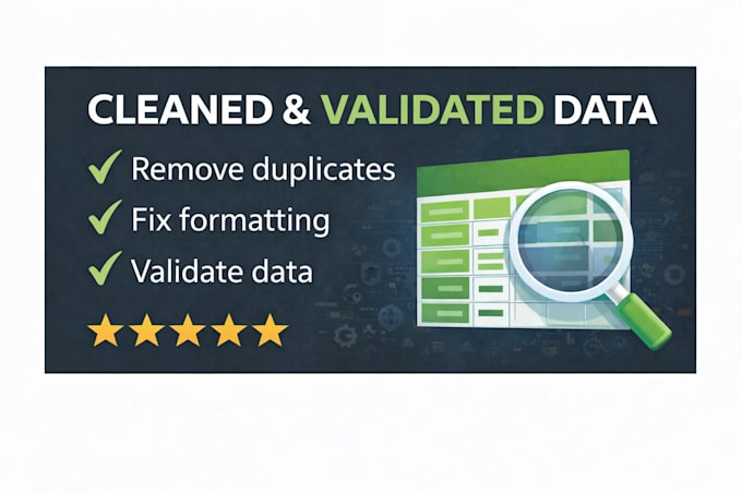 clean, format, and validate your excel or CSV data