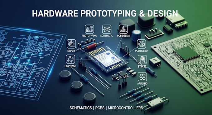 make hardware prototyping, schematic, pcb design, esp32, esp8266, stm32, arduino