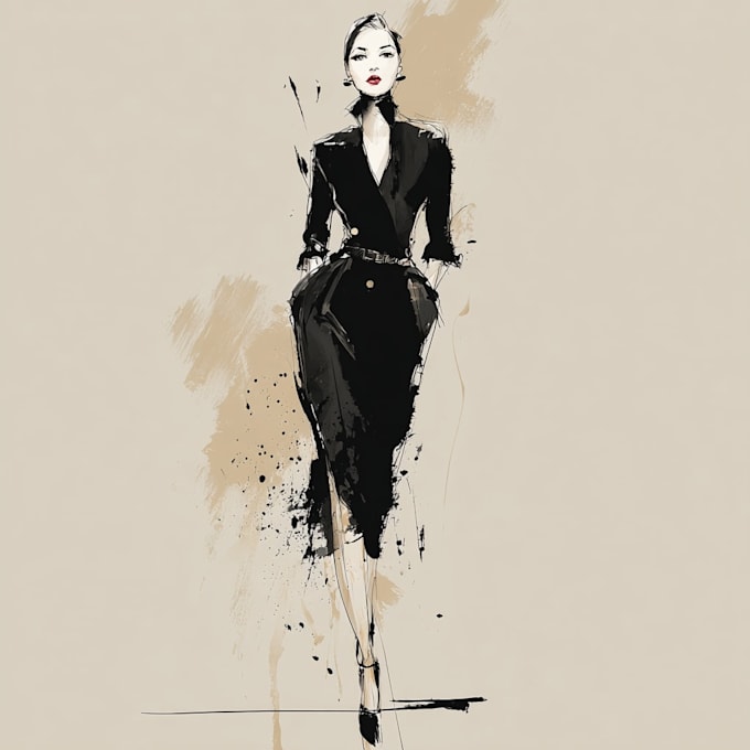 draw a fashion illustration or sketch
