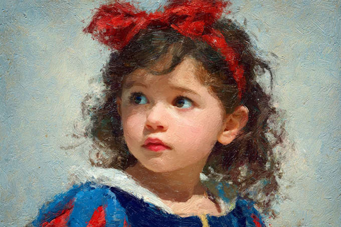draw cute disney style digital portrait