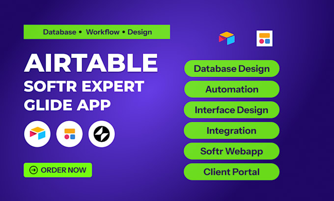 setup client portal softr webapp airtable database realtime dashboard glideapp