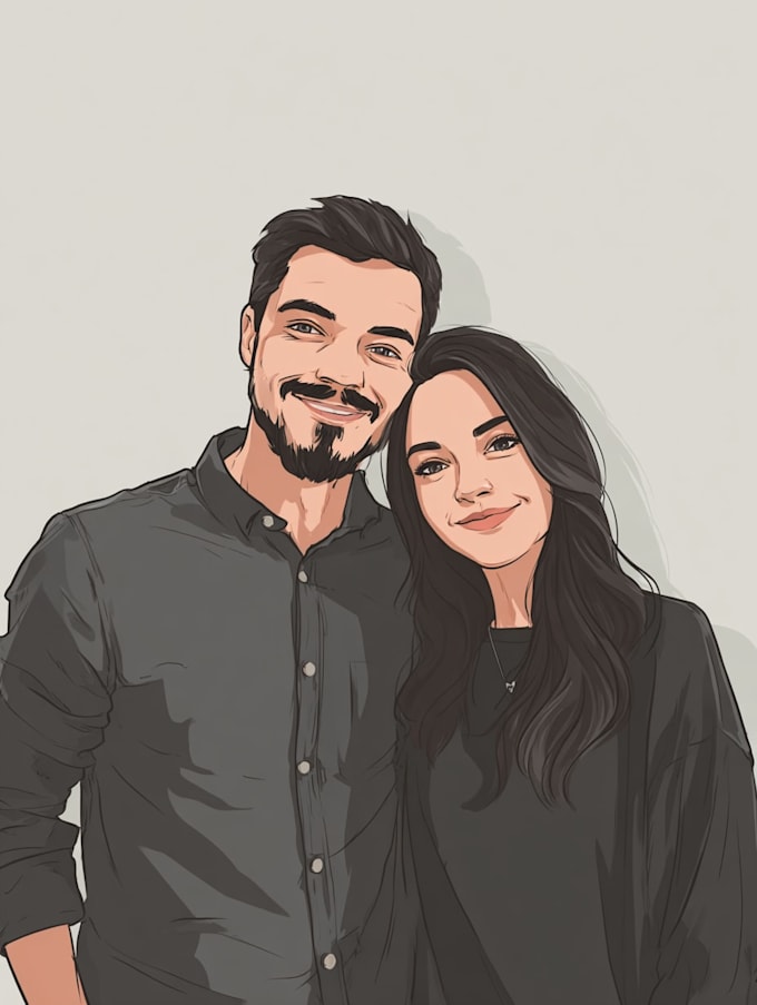 make couple portrait illustration