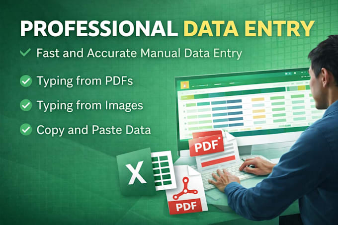do expert ms excel data entry and data formatting cleanup