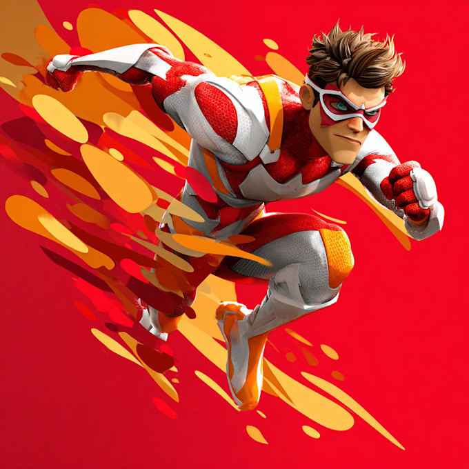 make super hero vector cartoon