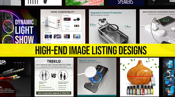 create creative amazon product image listing designs