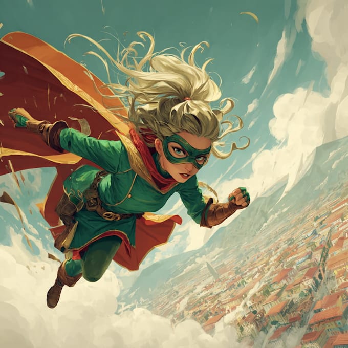 illustrate superhero character art